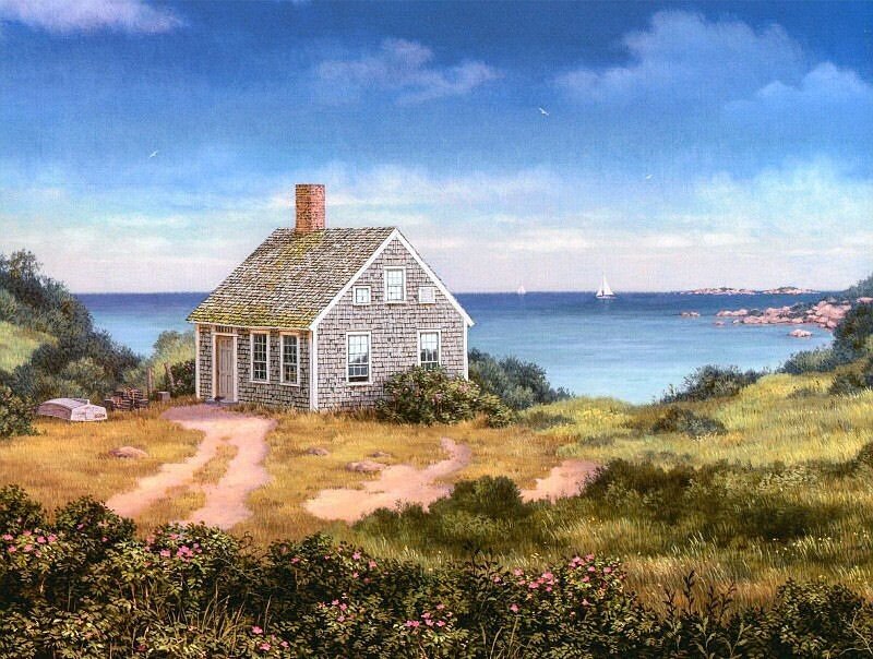 Cottage by the Sea — Blue