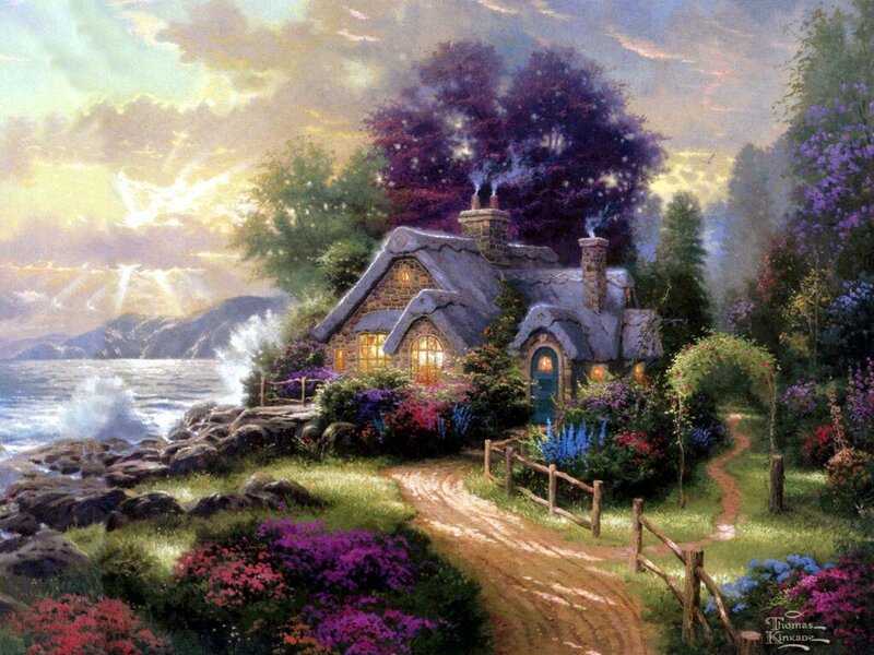 Cottage by the Sea — Purple