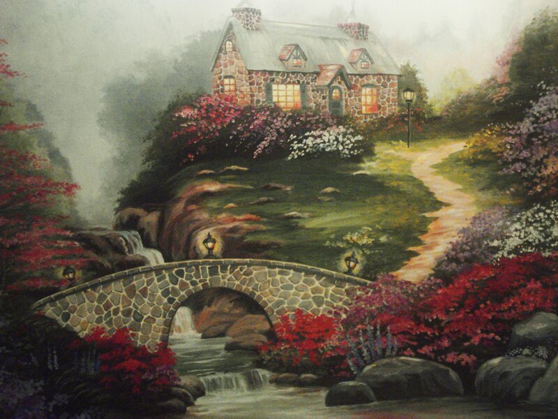 Cottage by the stream
