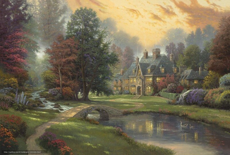 Cottage by the stream