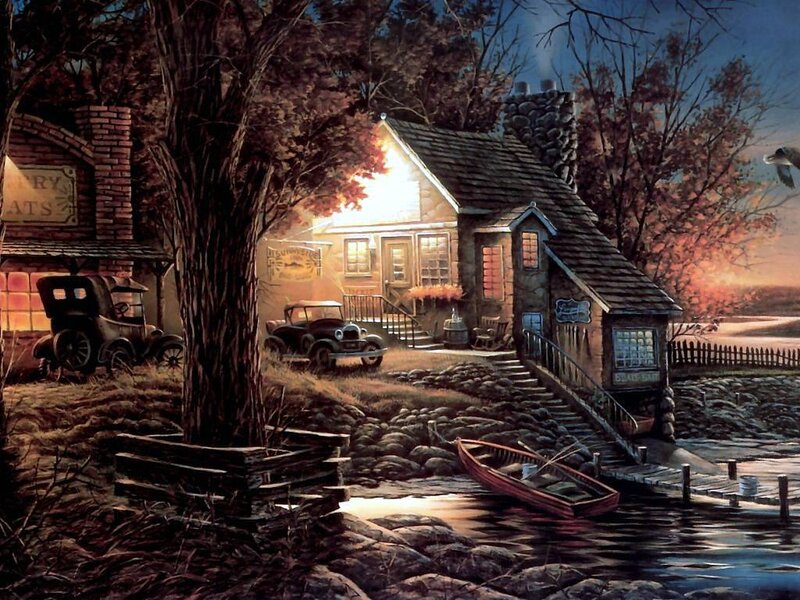 Cottage by the Water — Brown