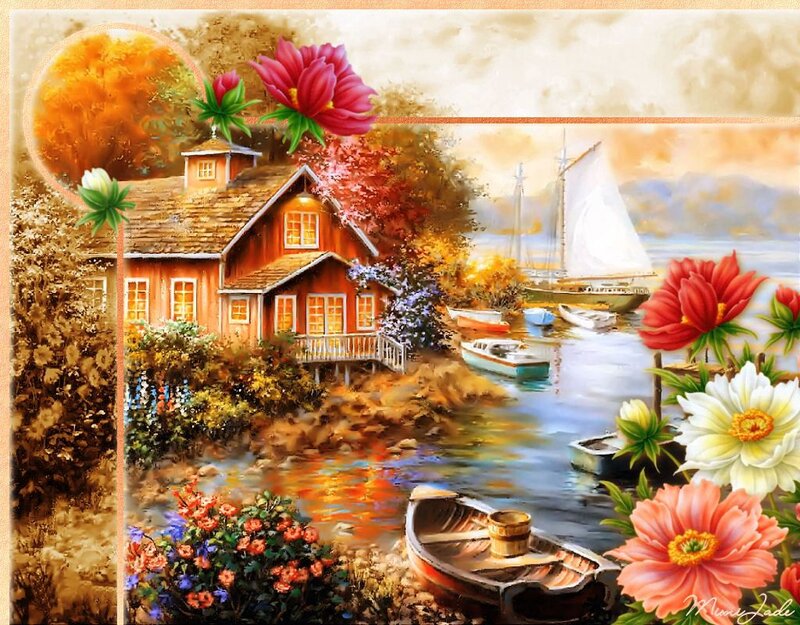 Cottage by the Water — Orange