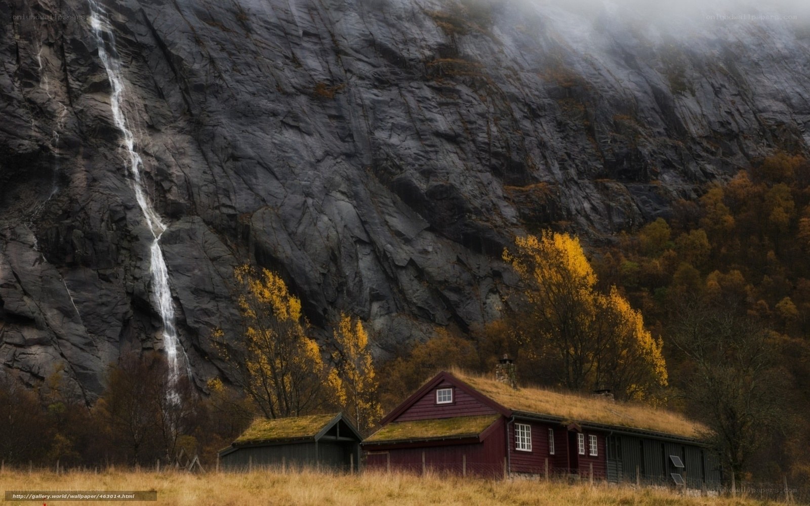 Cottage by the waterfall