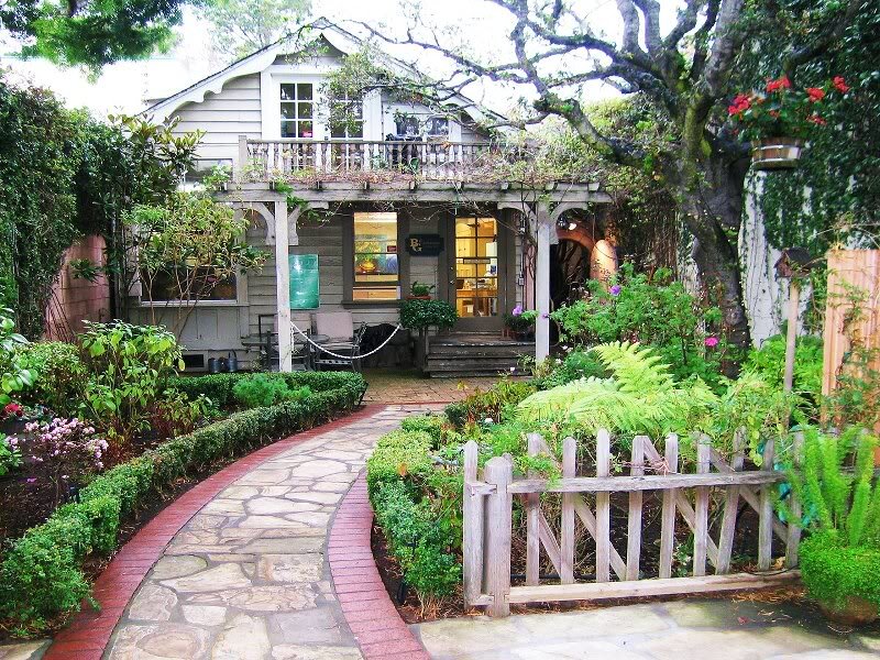 Cottage Garden Path — Green, Serene, Afternoon