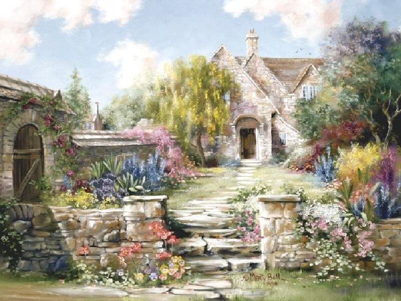 Cottage Garden Scene