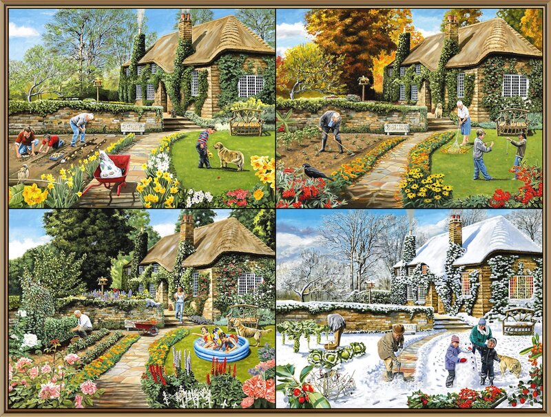 Cottage Garden Through Seasons