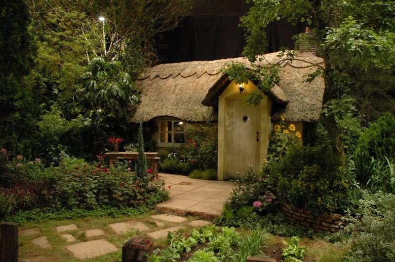 cottage in a lush garden