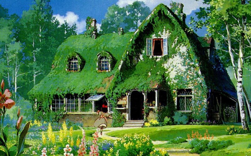 cottage in a lush garden
