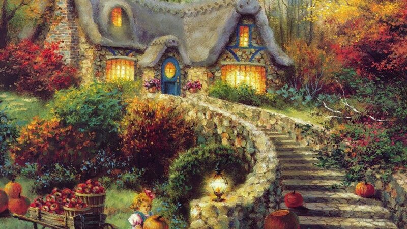 Cottage in Autumn — Orange, Cozy