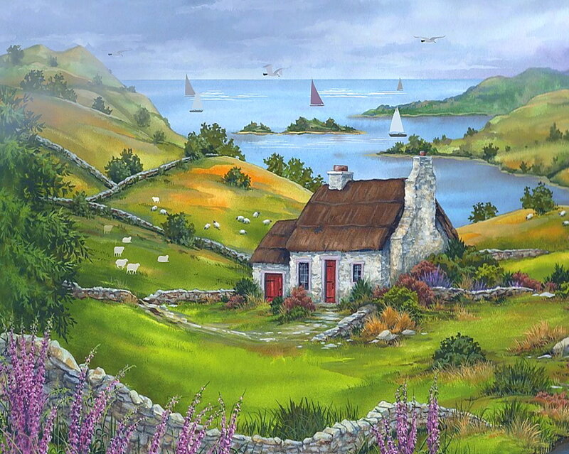 Cottage in Coastal Landscape
