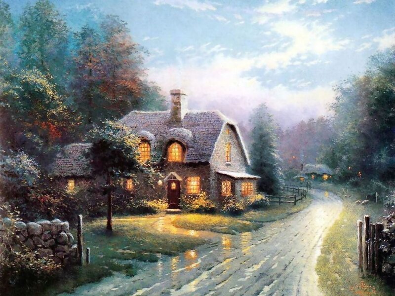 Cottage in Evening Light