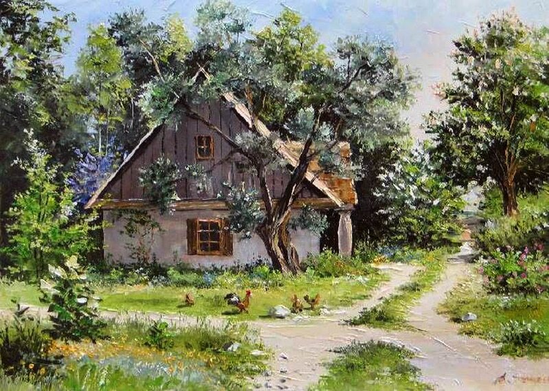 Cottage in Forest — Green, Serene, Afternoon