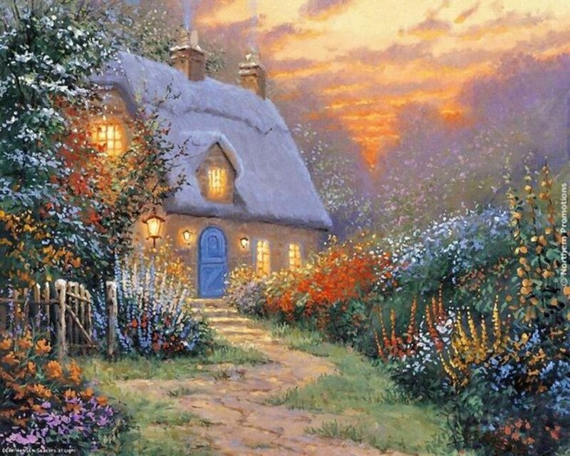 Cottage in Garden — Orange