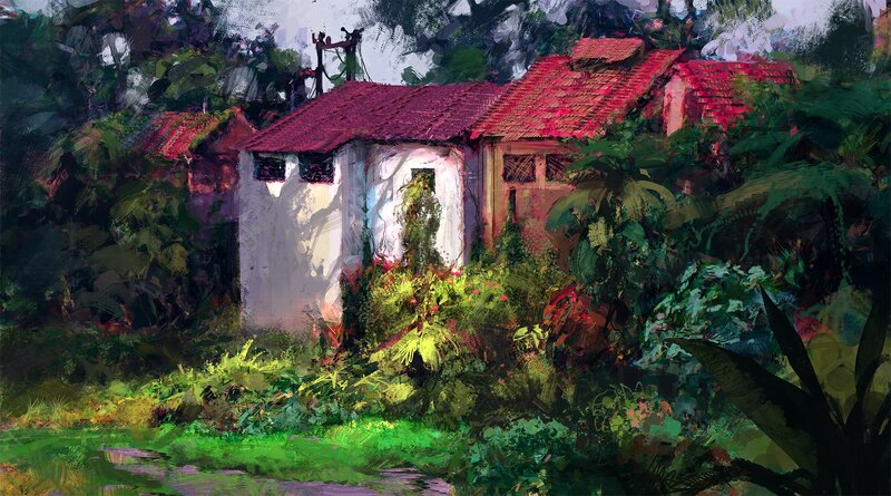 Cottage in Overgrown Garden