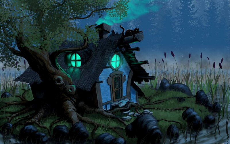 Cottage in Tree Roots
