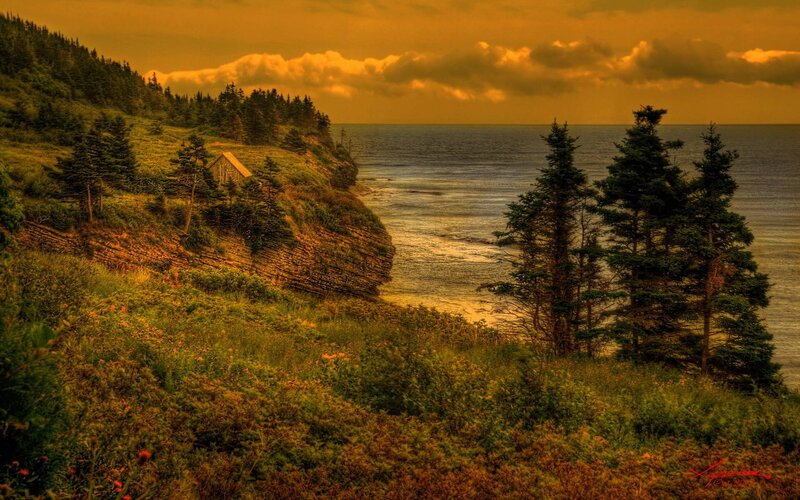 Cottage on Coastal Cliff