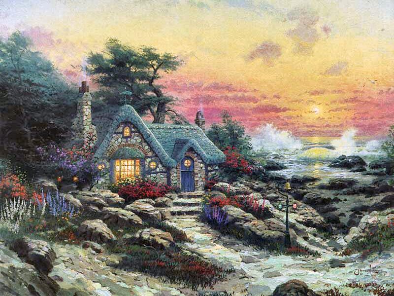 Cottage on Rocky Shore