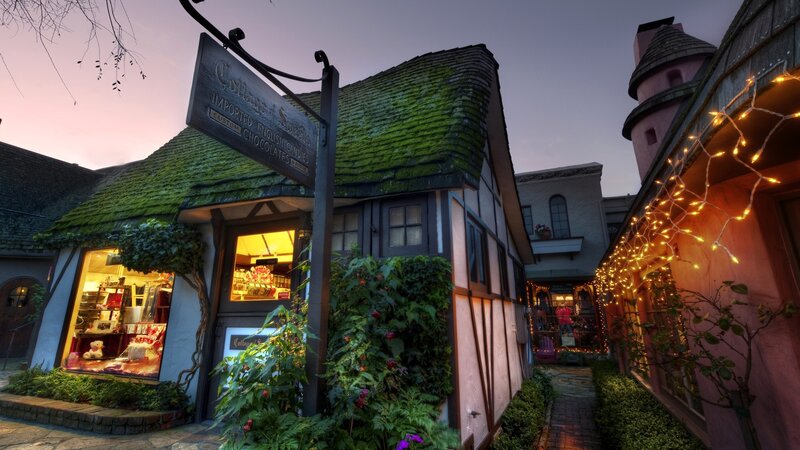 Cottage-style Shop at Dusk
