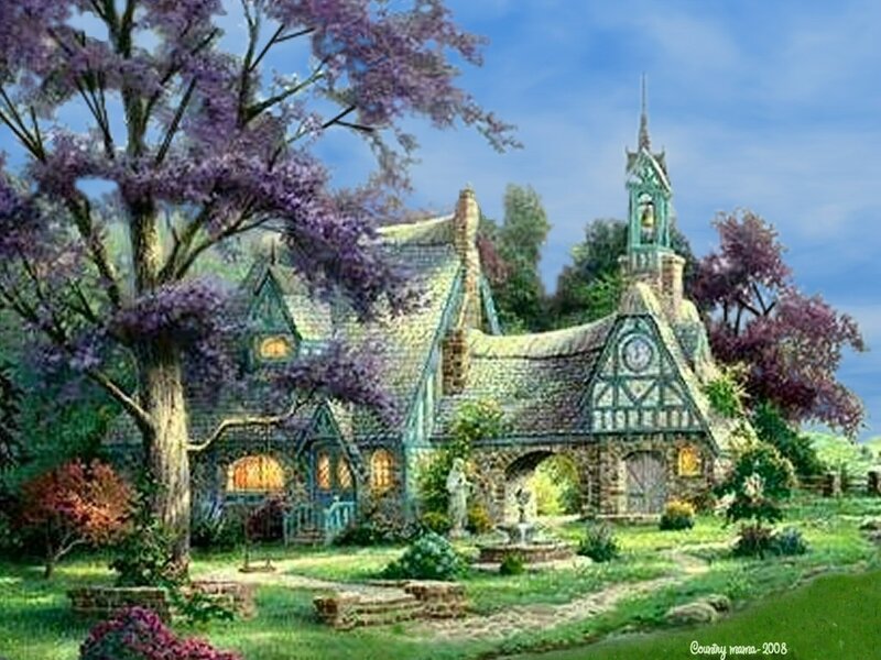 Cottage with Clock Tower