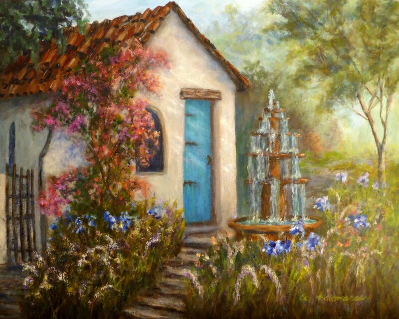 Cottage with Fountain