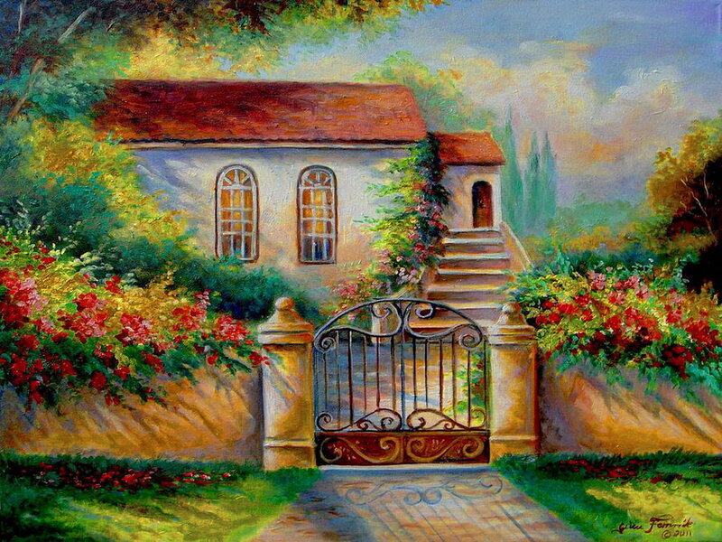 Cottage with Garden Gate