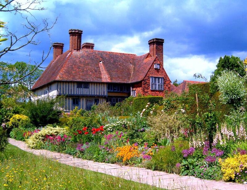 Cottage with Garden — Green, Serene, Afternoon, Photograph