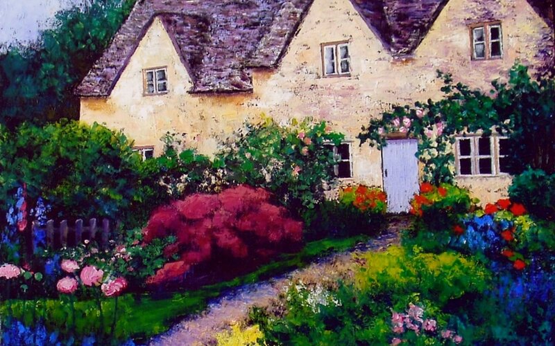 Cottage with Garden — Green, Serene, Afternoon