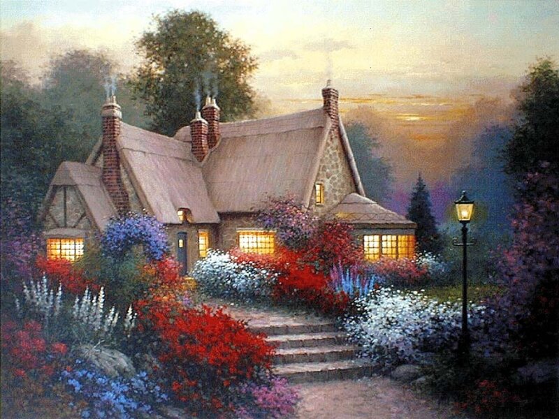 Cottage with Garden — Red