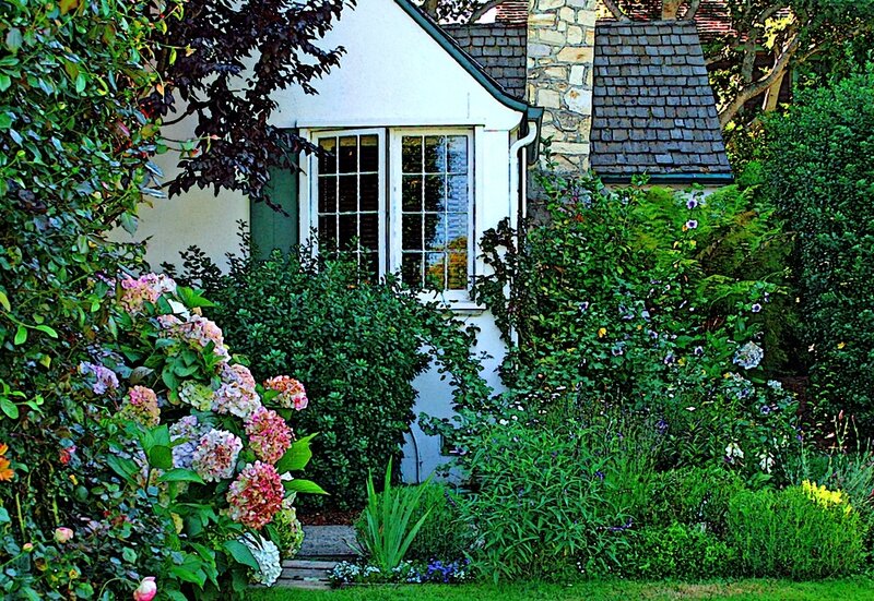 Cottage with Hydrangeas