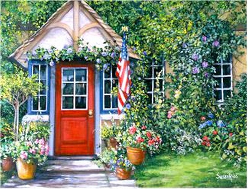 Cottage with Red Door — Serene