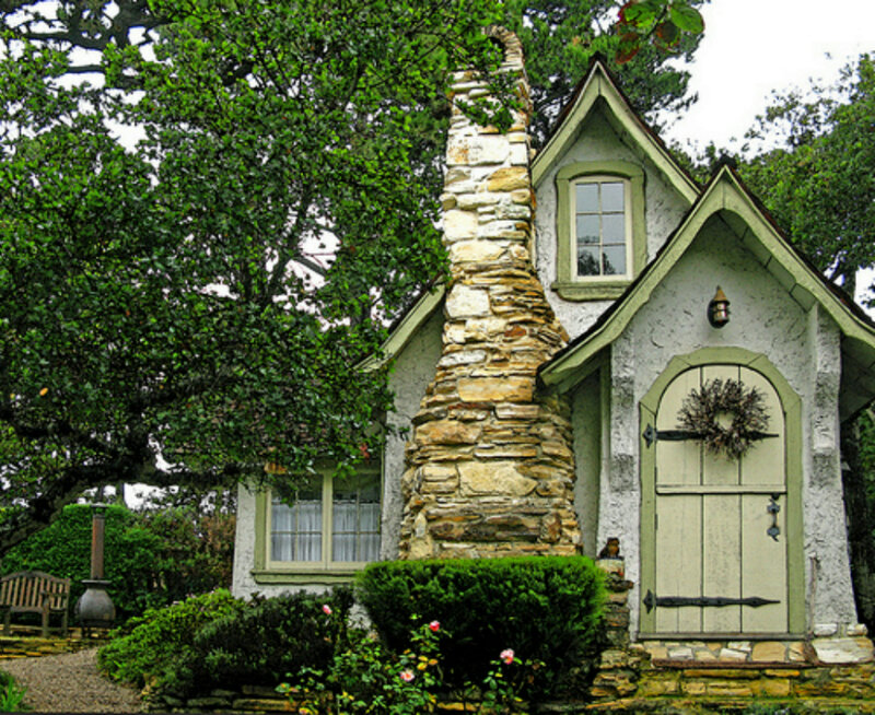 Cottage with Stone Chimney