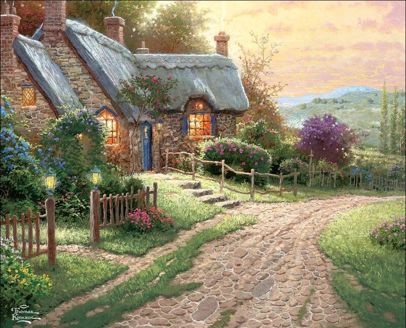 Cottage with Stone Path