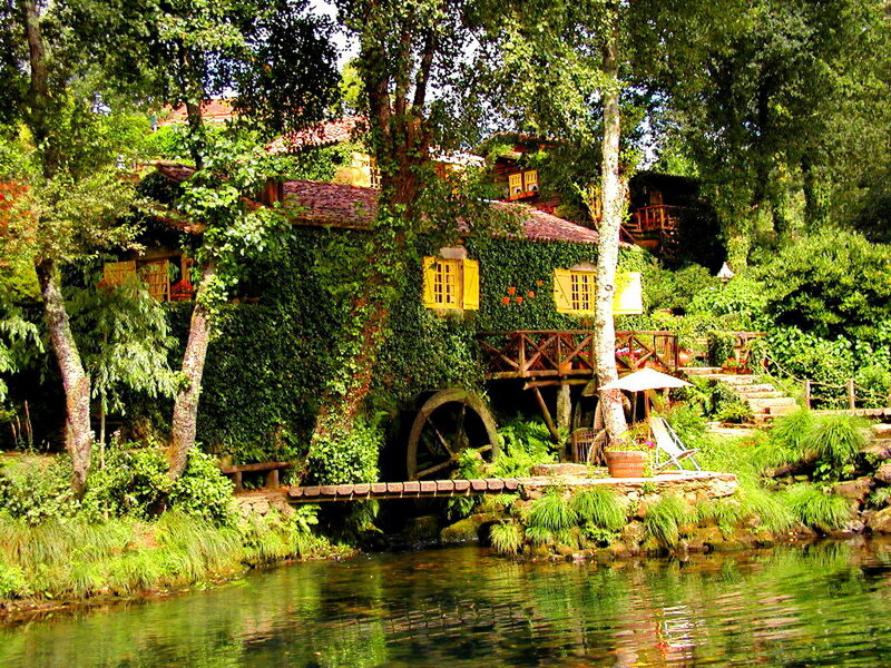 Cottage with Water Wheel