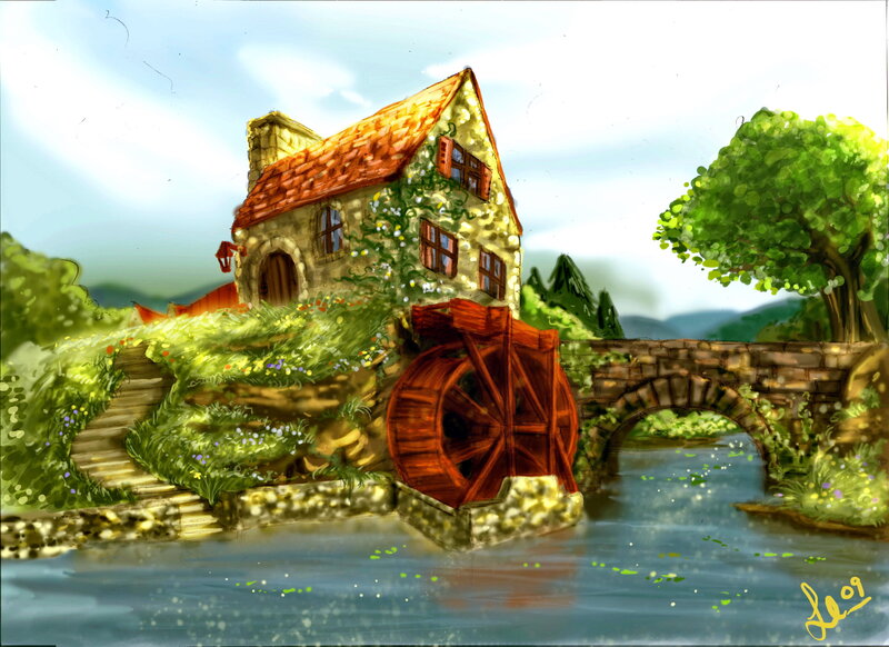 Cottage with Watermill