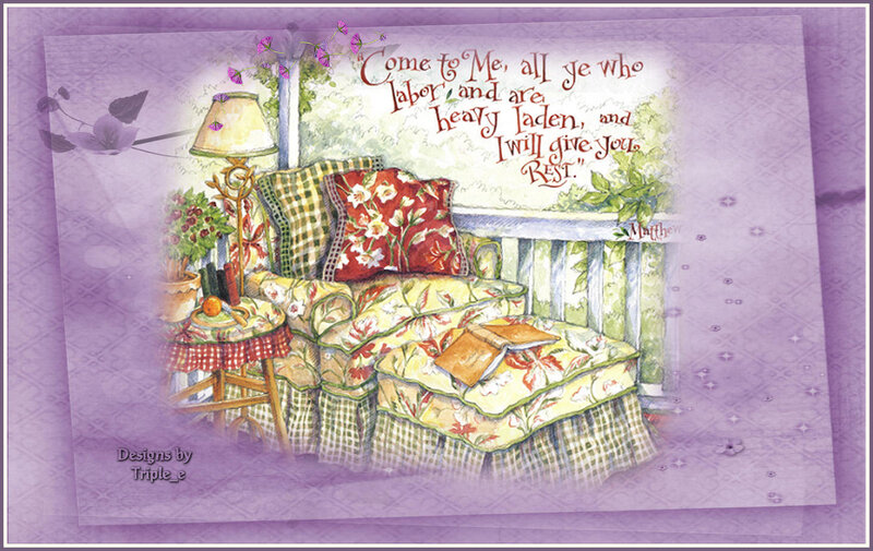 Couch with Pillows — Purple