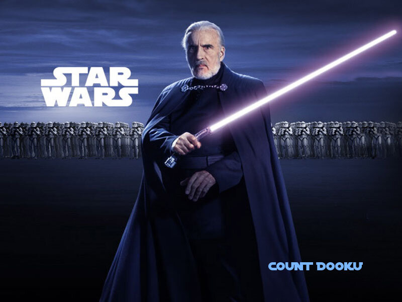 Count Dooku with lightsaber