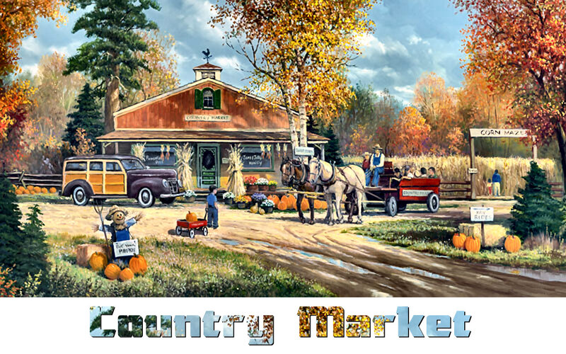 Country Market Scene