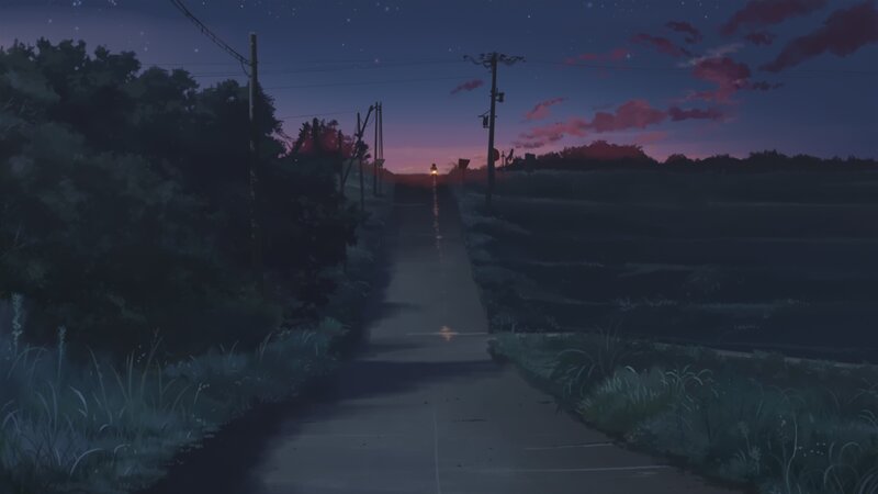 Country Road at Dusk — Purple