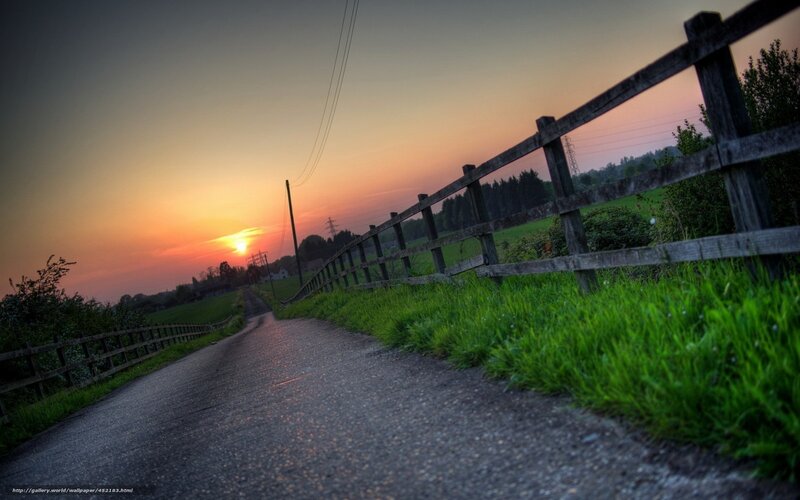 Country Road at Sunset