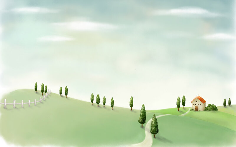 Countryside Landscape — Green