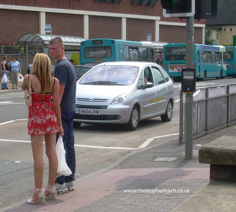 Couple at Bus Stop