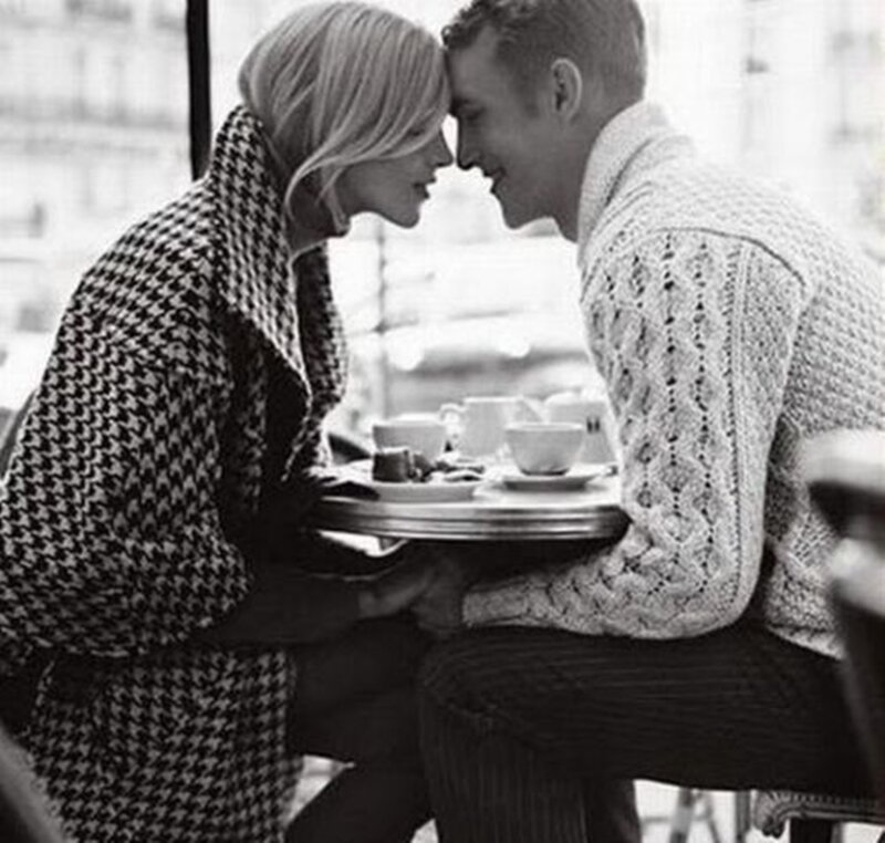 Couple at Cafe Table