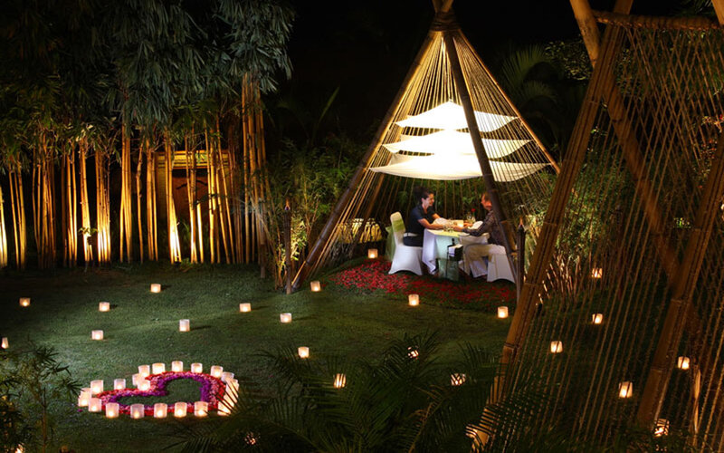 Couple at Candlelit Dinner