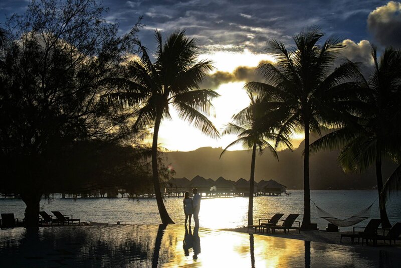 Couple at Sunset — Blue, Serene