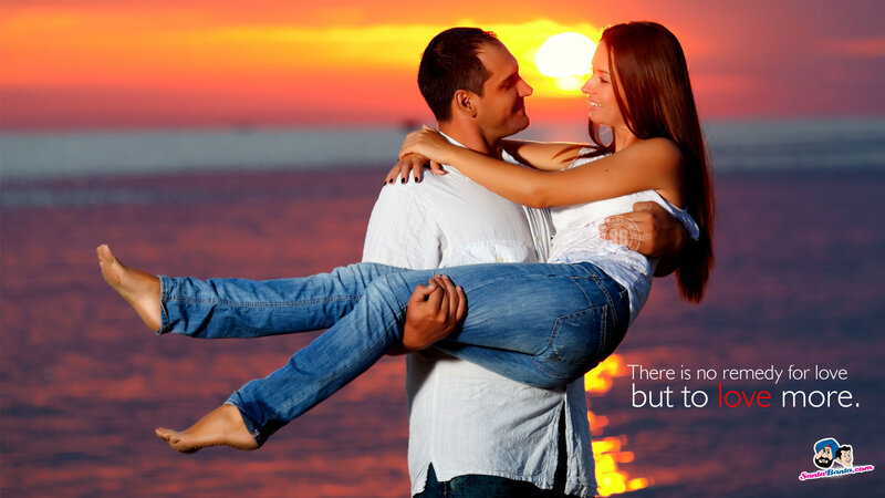 Couple at Sunset — Orange, Romantic
