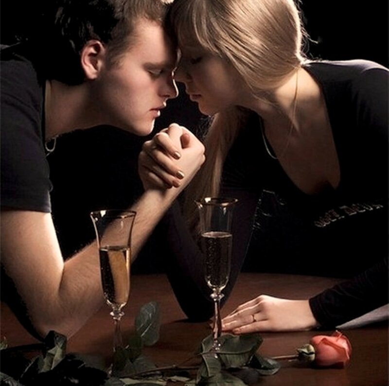 Couple at Table — Black