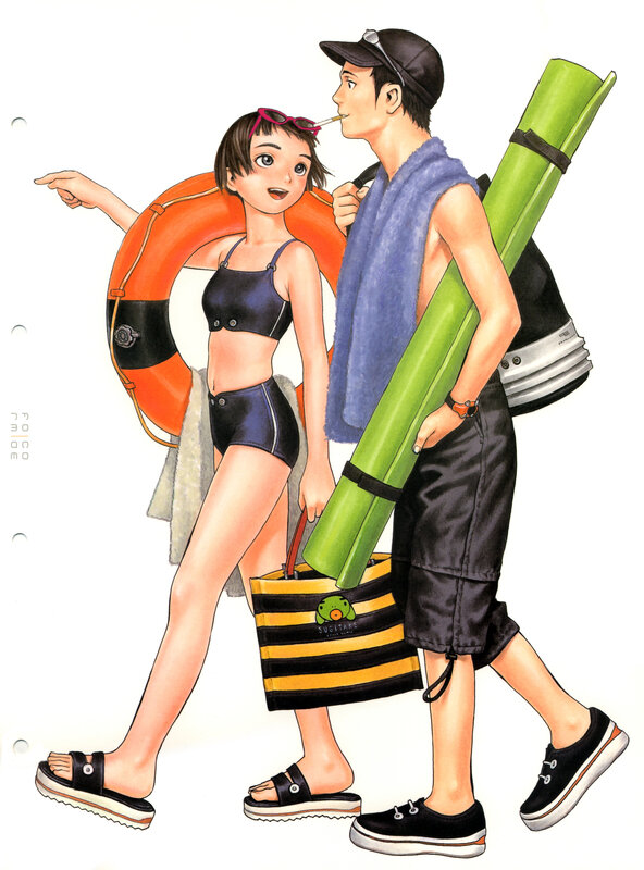 Couple at the Beach — Orange
