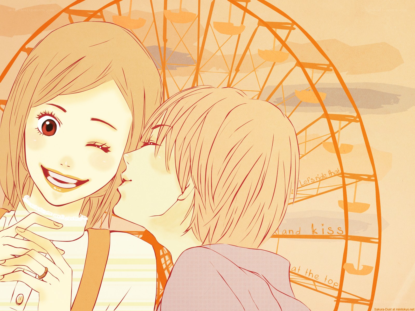 Couple at the Ferris wheel