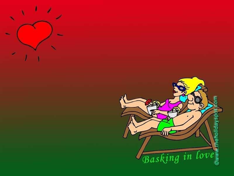 Couple basking in love