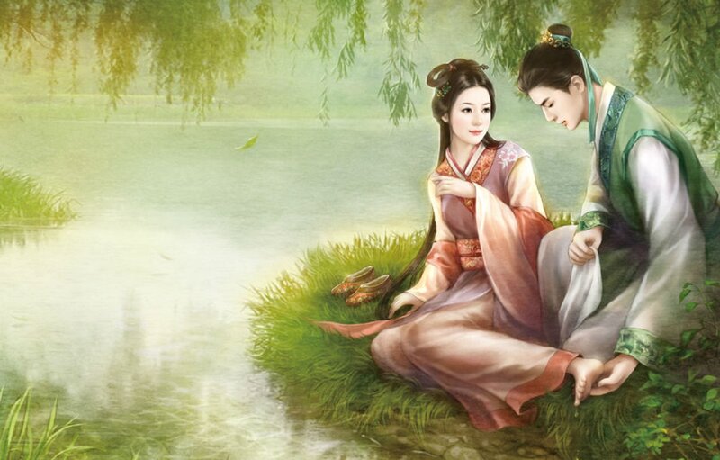 Couple by a Pond